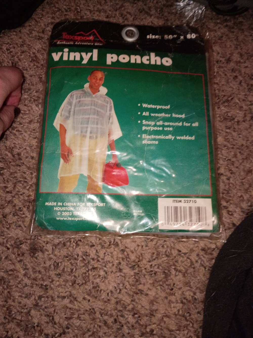 Clear Vinyl Poncho - Transparent Waterproof Rain Cover
